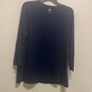 KIM ROGERS long sleeve T-shirt; NAVY BLUE